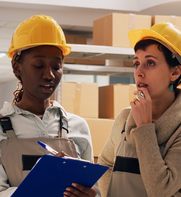 diverse team of women counting number of merchandise